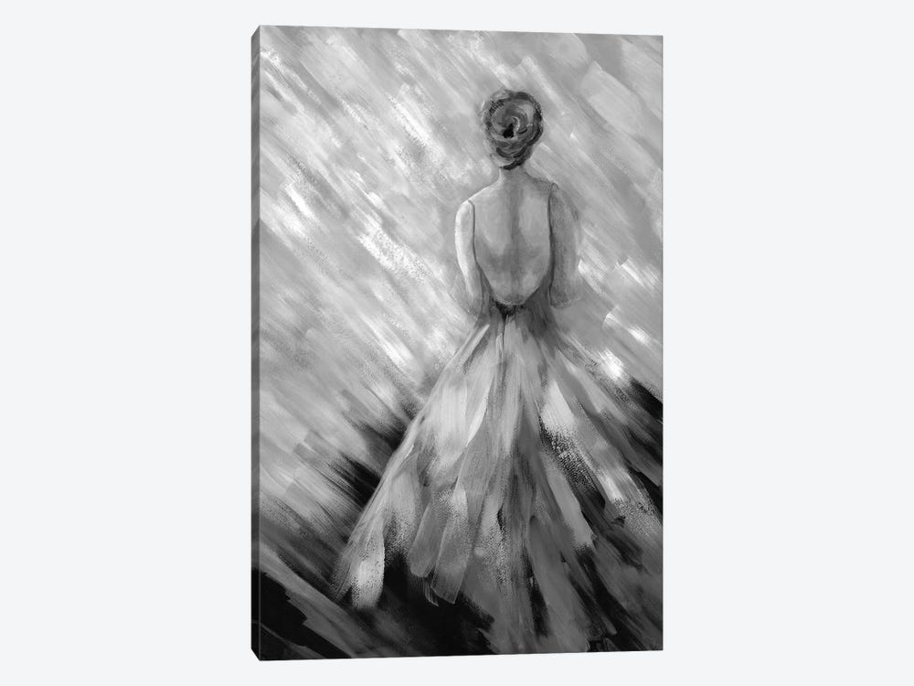 Dancing Queen III In Black & White by Doris Charest 1-piece Canvas Artwork