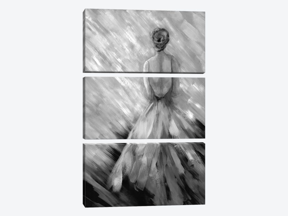 Dancing Queen III In Black & White by Doris Charest 3-piece Canvas Artwork
