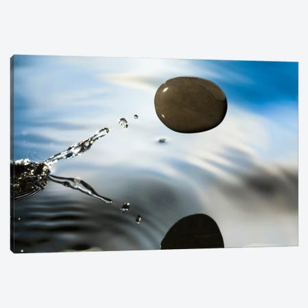 A Rock Skipping Across The Water's Surface Canvas Print #DRM1} by Michael Durham Canvas Art Print