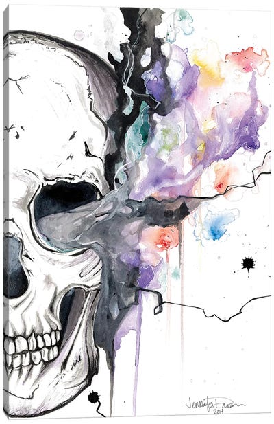 Smokin Skull Canvas Art Print