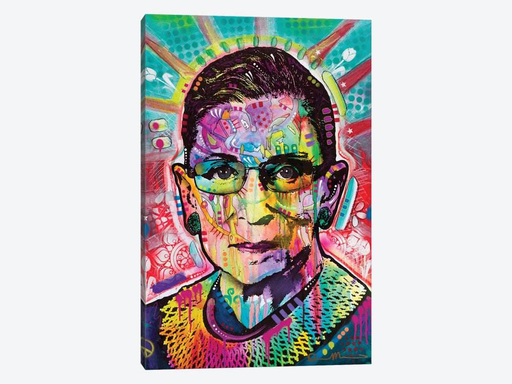 Ruth Bader Ginsburg by Dean Russo 1-piece Canvas Art Print