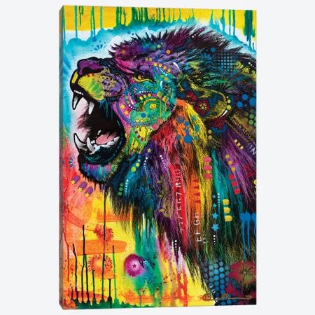 South African Lion Canvas Print #DRO1019} by Dean Russo Canvas Art Print