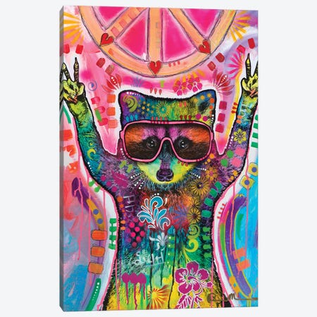Cosmic Trash Panda for Universal Peace Canvas Print #DRO1030} by Dean Russo Canvas Print