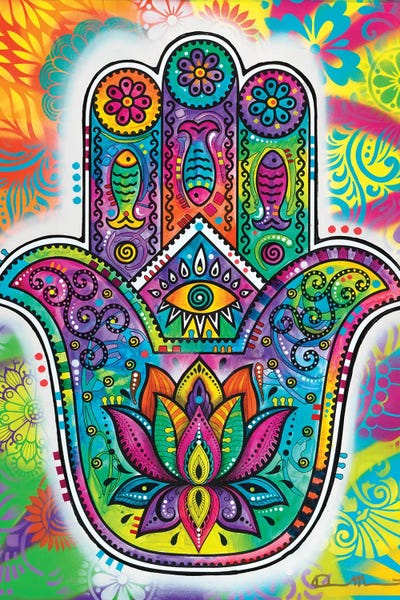 Hamsa II by Dean Russo framed canvas print