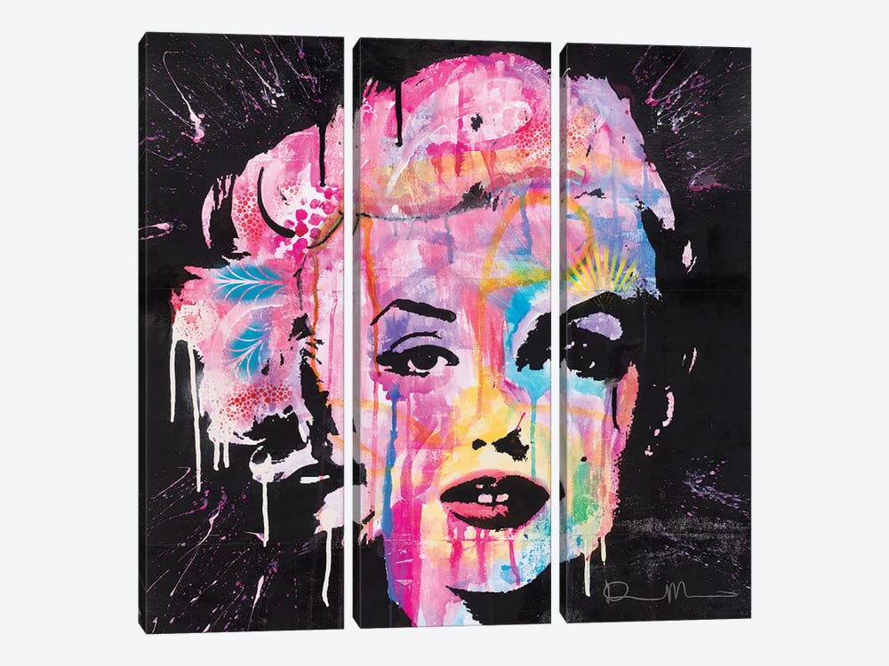 Marilyn Monroe by Dean Russo 3-piece Canvas Print