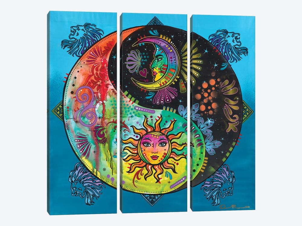 Yin Yang - Sun and Moon by Dean Russo 3-piece Art Print