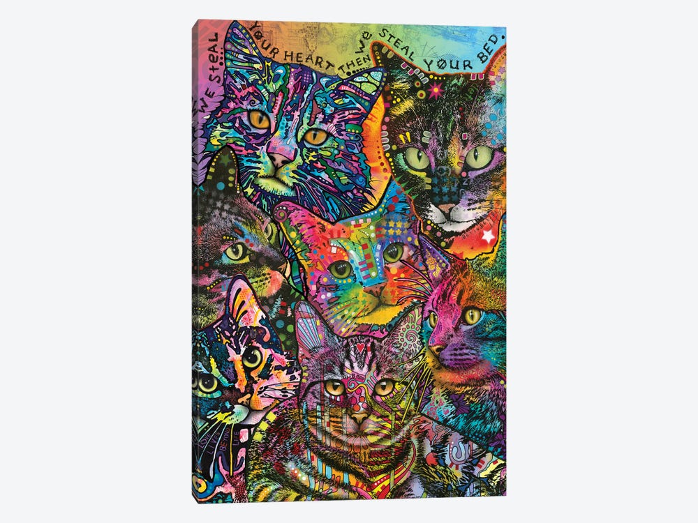 Bed Cats by Dean Russo 1-piece Art Print