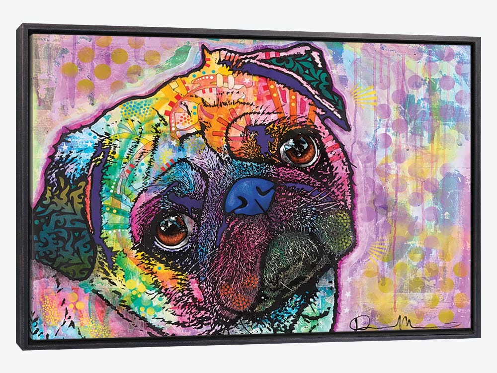 Pug Love Art Print by Dean Russo