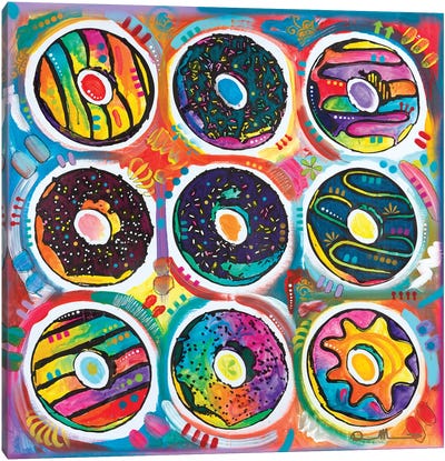 Doughnuts Canvas Art Print - Pop Art for Kitchen