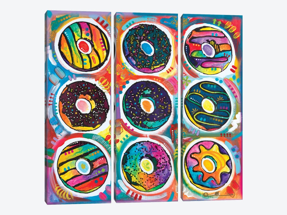Doughnuts by Dean Russo 3-piece Canvas Print