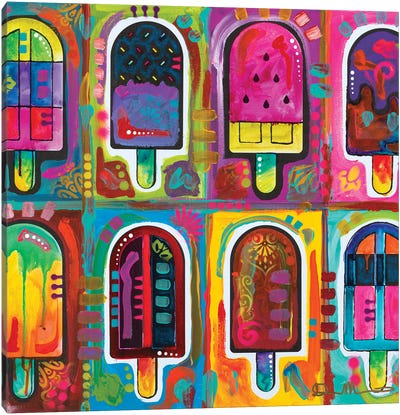 Ice Pops Ii Canvas Art Print - Ice Cream & Popsicle Art