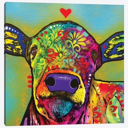 Baby Moo Canvas Print #DRO1111} by Dean Russo Canvas Artwork