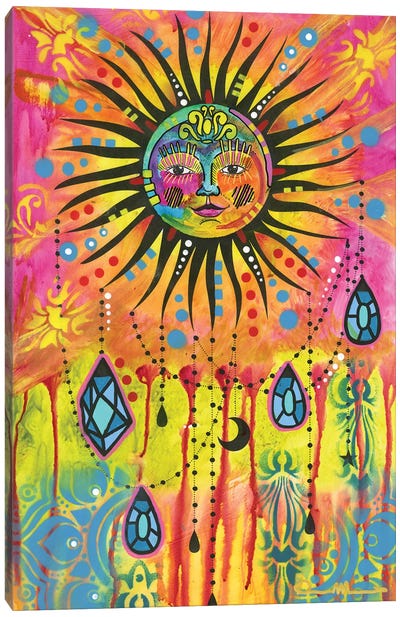 Cosmic Balance III Canvas Art Print - Sun and Moon Art Collection | Sun Moon Paintings & Wall Decor