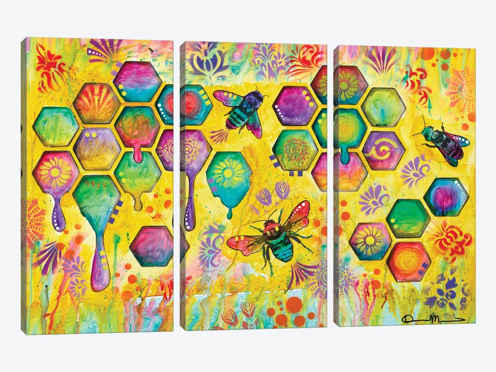 Dance Of The Honeybees by Dean Russo 3-piece Art Print