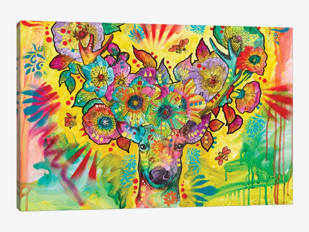 Flower Buck by Dean Russo 1-piece Canvas Artwork