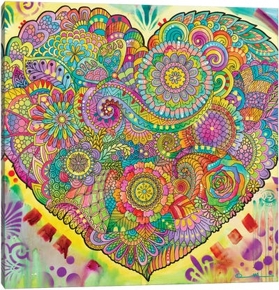 Mandala Of The Heart Canvas Art Print - Dean Russo