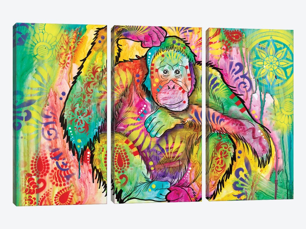 Orangutan by Dean Russo 3-piece Canvas Print