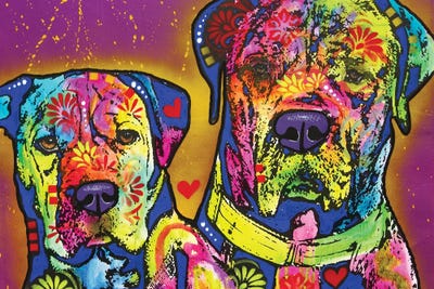 Pair by Dean Russo framed canvas print