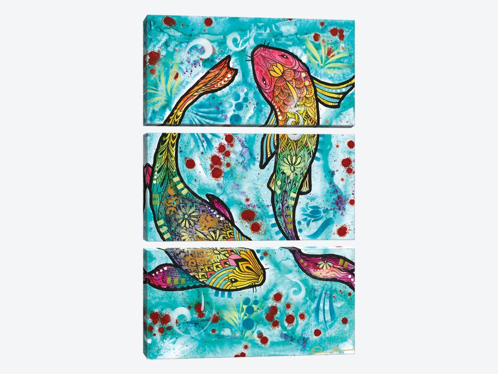 Pisces Fish by Dean Russo 3-piece Canvas Artwork