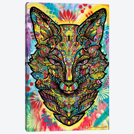 Spiritual Fox Canvas Print #DRO1157} by Dean Russo Art Print