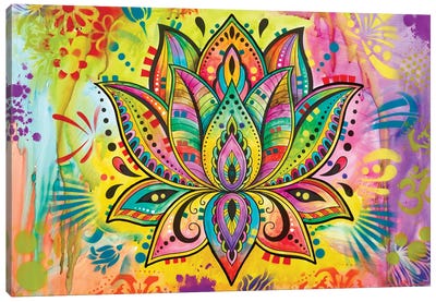 Spiritual Lotus Canvas Art Print - Dean Russo