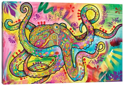 Spiritual Octopus Canvas Art Print - Octopus Art