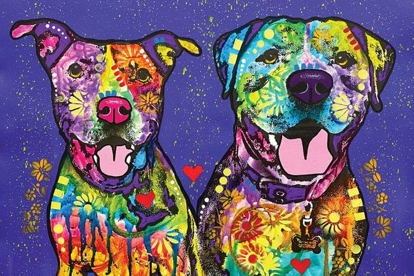 Blue: Two Pitties by Dean Russo