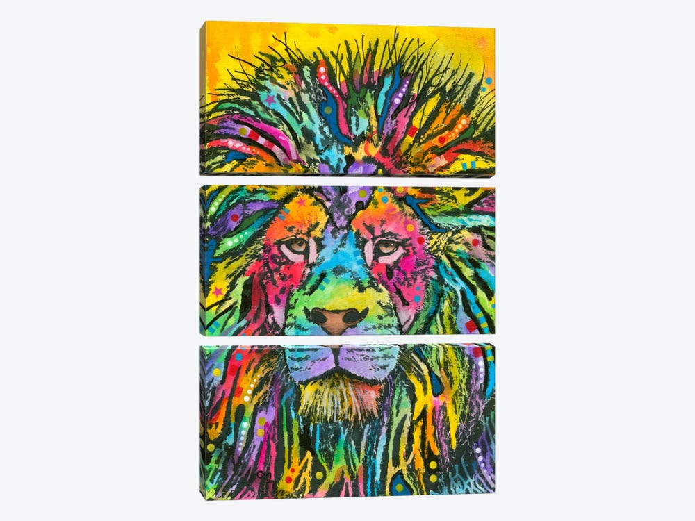 Lion Good 3-piece Canvas Print