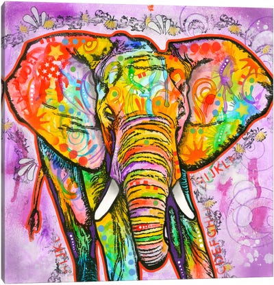 Elephant Canvas Art Print - Kids Animal Art