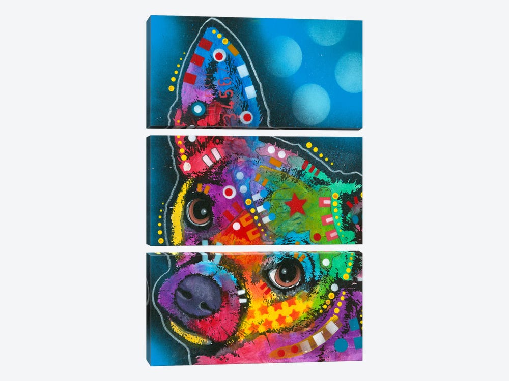 Pop Chihuahua by Dean Russo 3-piece Canvas Artwork