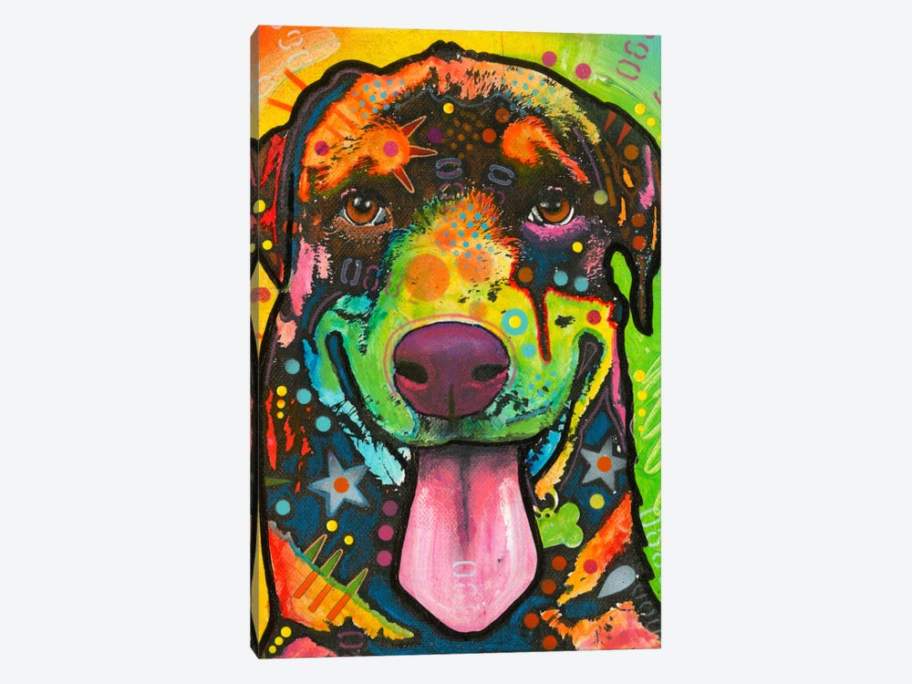 Rottie Pup by Dean Russo 1-piece Art Print