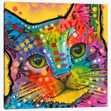 Tilt Cat Canvas Print #DRO135} by Dean Russo Canvas Art