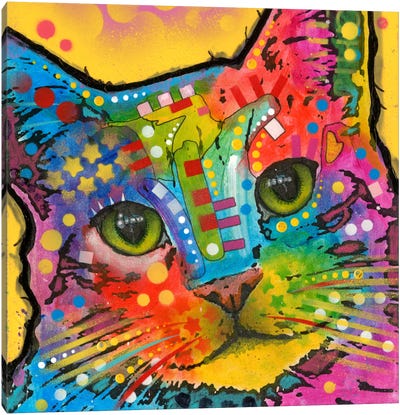Tilt Cat Canvas Art Print - Cat Art
