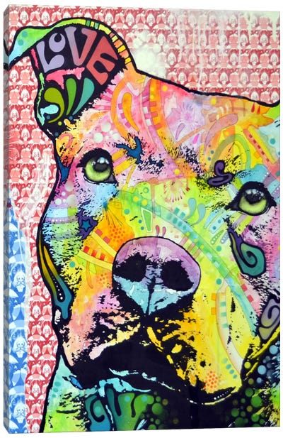 Thoughtful Pit Bull This Years Canvas Art Print - Dean Russo