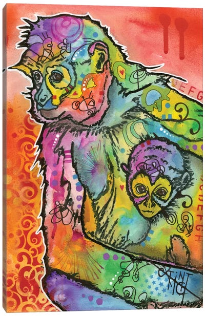 Monkey I Canvas Art Print - Monkey Art