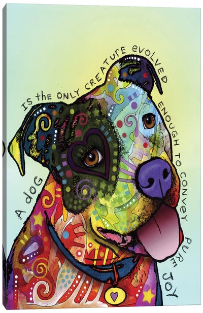 Pure Joy Canvas Art Print - Staffordshire Bull Terrier Art