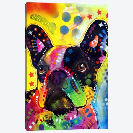 French Bulldog II Canvas Print #DRO16} by Dean Russo Canvas Artwork