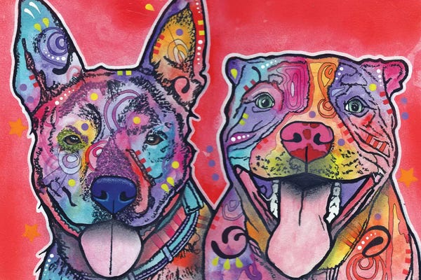 Pit Bulls: Latte & Hijiki by Dean Russo