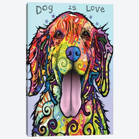 Dog Is Love Canvas Print #DRO192} by Dean Russo Canvas Art Print