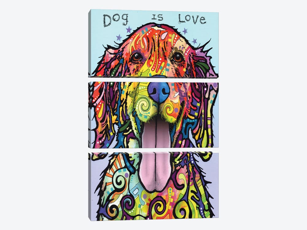 Dog Is Love by Dean Russo 3-piece Art Print