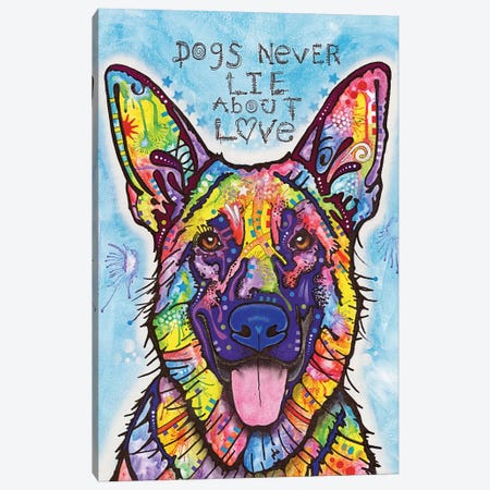 Dogs Never Lie About Love Canvas Print #DRO194} by Dean Russo Canvas Art