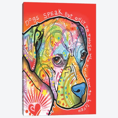 Dogs Speak Canvas Print #DRO195} by Dean Russo Canvas Artwork