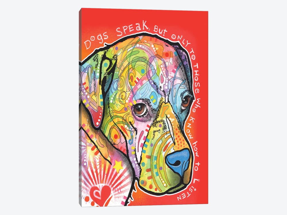 Dogs Speak by Dean Russo 1-piece Canvas Artwork