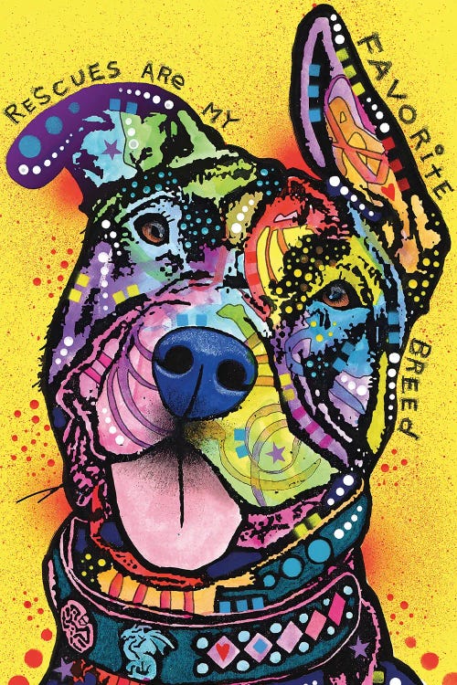 Rescues Are My Favorite Breed by Dean Russo wall art