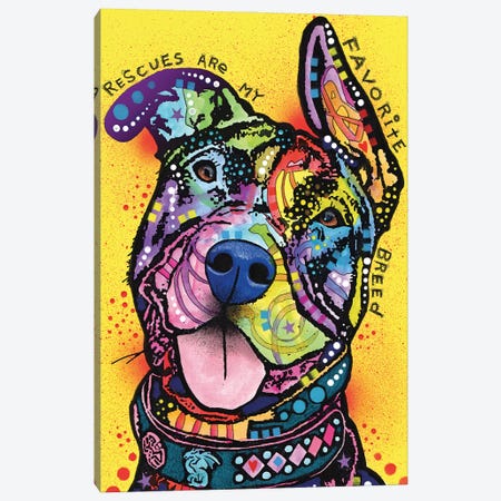 Rescues Are My Favorite Breed Canvas Print #DRO198} by Dean Russo Canvas Art Print