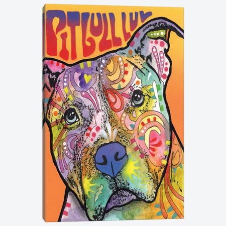 Pit Bull Luv Canvas Print #DRO204} by Dean Russo Canvas Artwork
