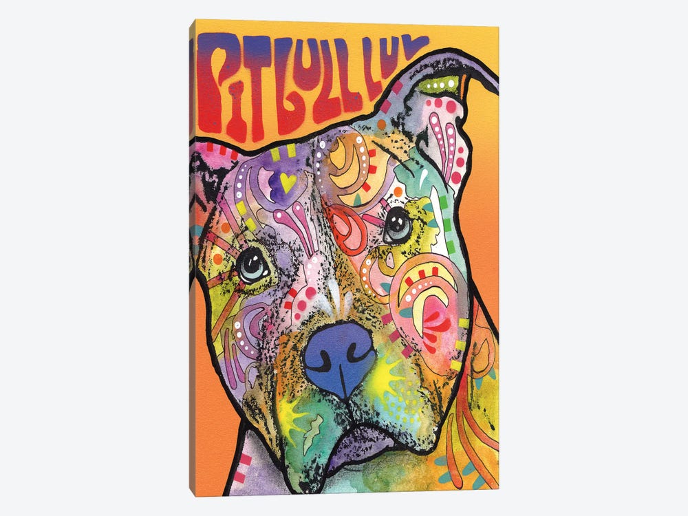 Pit Bull Luv by Dean Russo 1-piece Canvas Art
