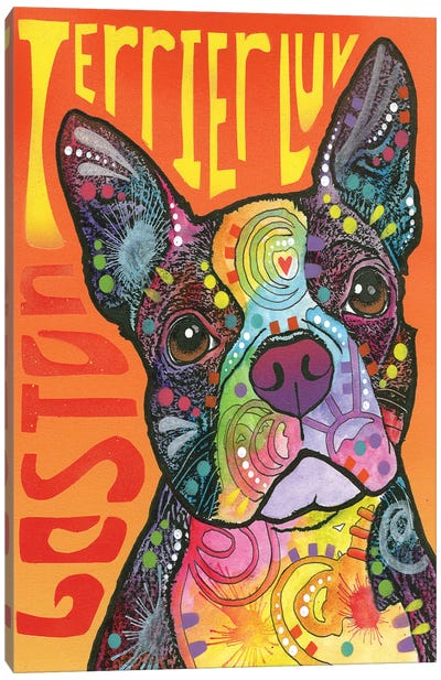 Boston Terrier Luv Canvas Art Print