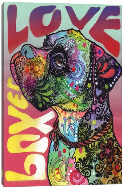 Boxer Love Canvas Art Print - Mixed Media Art
