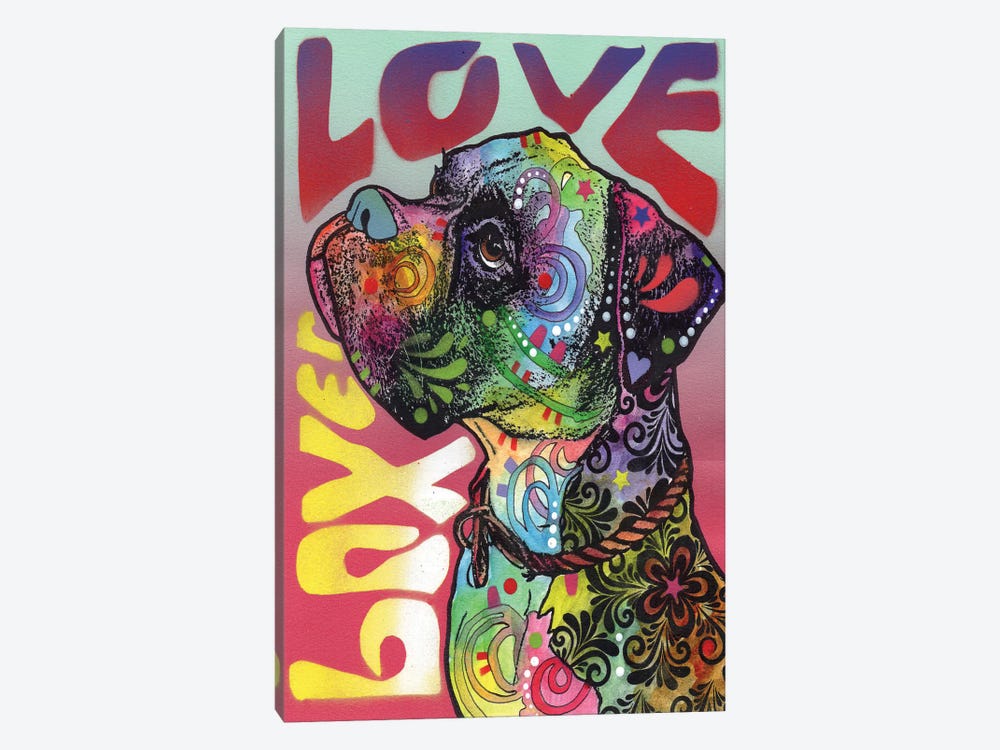 Boxer Love by Dean Russo 1-piece Canvas Art Print